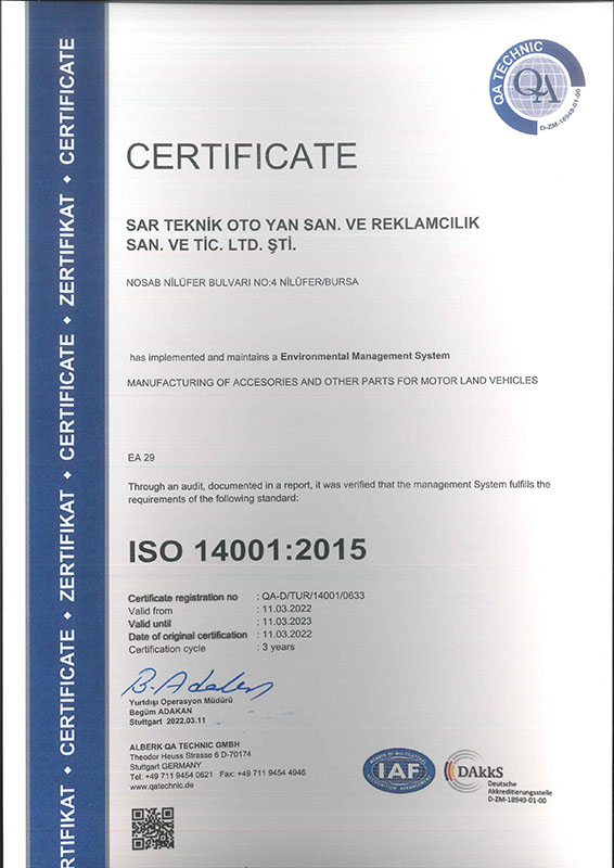Sar Teknik Certificates Sar Teknik Certificates