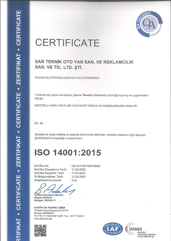 Sar Teknik Certificates Sar Teknik Certificates